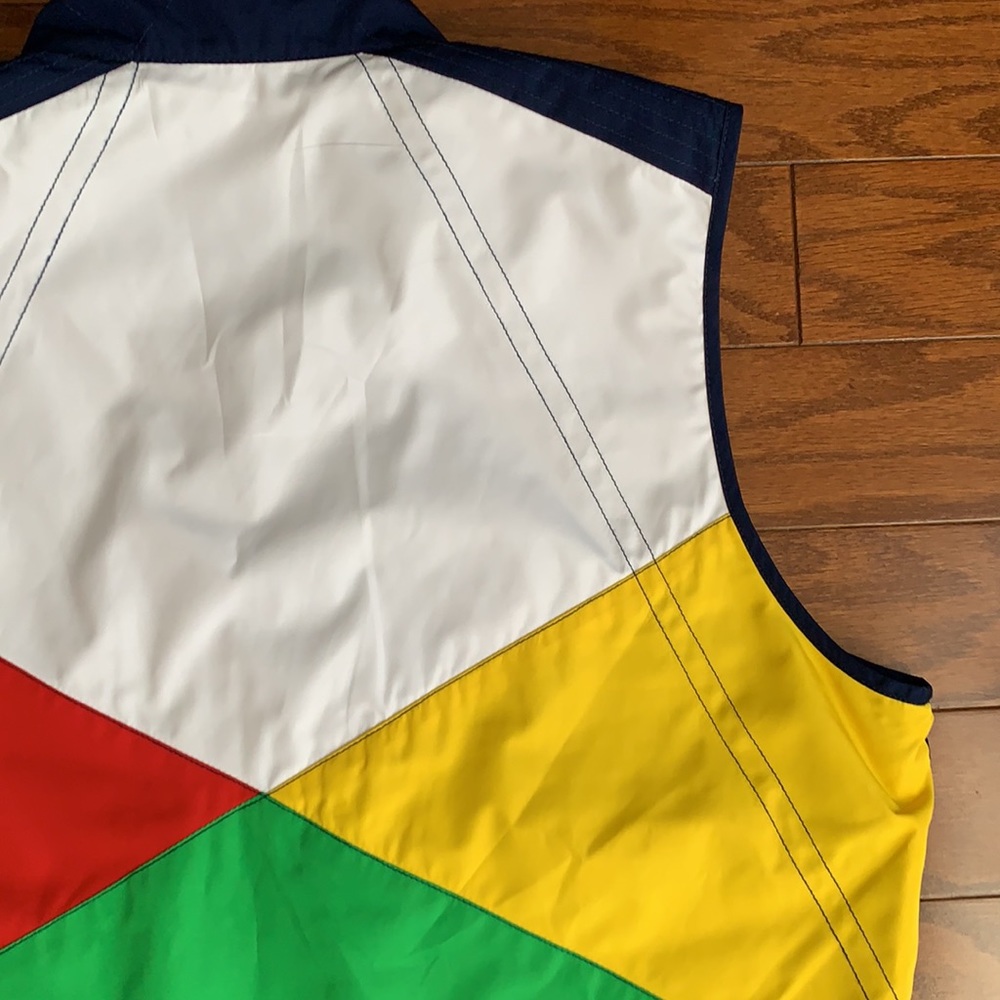 Vintage Lauren Ralph Lauren Reversible Color Block Zip Up Vest 90s Sporty large - Picture 10 of 14